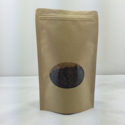 牛皮紙橢圓開窗袋，瓜子、茶葉包裝袋