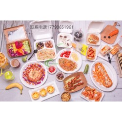 一次性外賣盒打包盒紙袋紙碗甘蔗漿餐具漢堡薯?xiàng)l炸雞盒國(guó)之奶茶杯